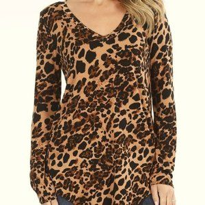 **NWOT** Animal Print Long Sleeve Tunic
